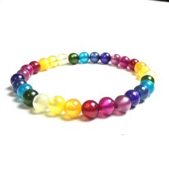 Polaris glänzend Regenbogen Armband - LGBTGIA+ – Gummiband - Handmade