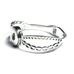 Verspielter Edelstahl Druckknopf Armreifen für 16mm Druckknöpfe