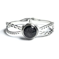 Verspielter Edelstahl Druckknopf Armreifen für 16mm Druckknöpfe