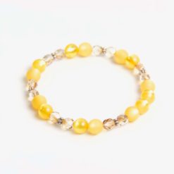 Perlenarmband mit gelben Polaris Perlen