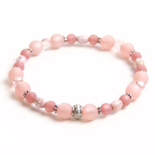 Perlen Armband Altrose Polaris – Gummiband - Handmade