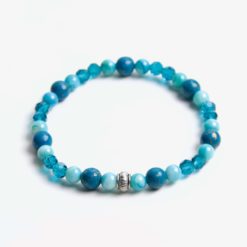 Perlen Armband Meeresprise Türkis – Gummiband - Handmade