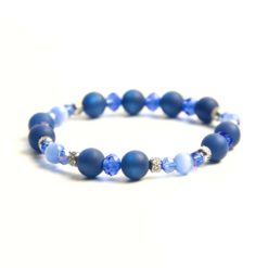 Perlen Armband blaue Polaris Perlen – Gummiband - Handmade