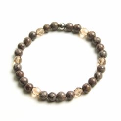 Perlenarmband mit braunen Obsidian Perlen