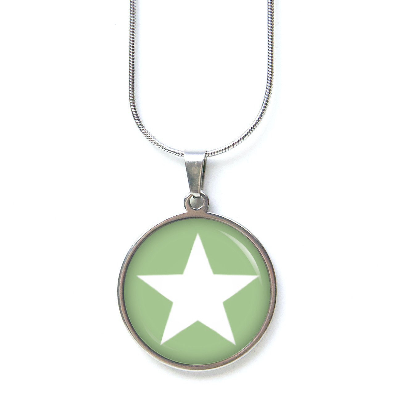 Ohrstecker, Ohrhänger, Clipse & Druckknopf – Motiv pastellgrüner Stern – Schmuck aus Edelstahl Ohrstecker, Ohrhänger, Clipse & Druckknopf – Motiv pastellgrüner Stern – Schmuck aus Edelstahl