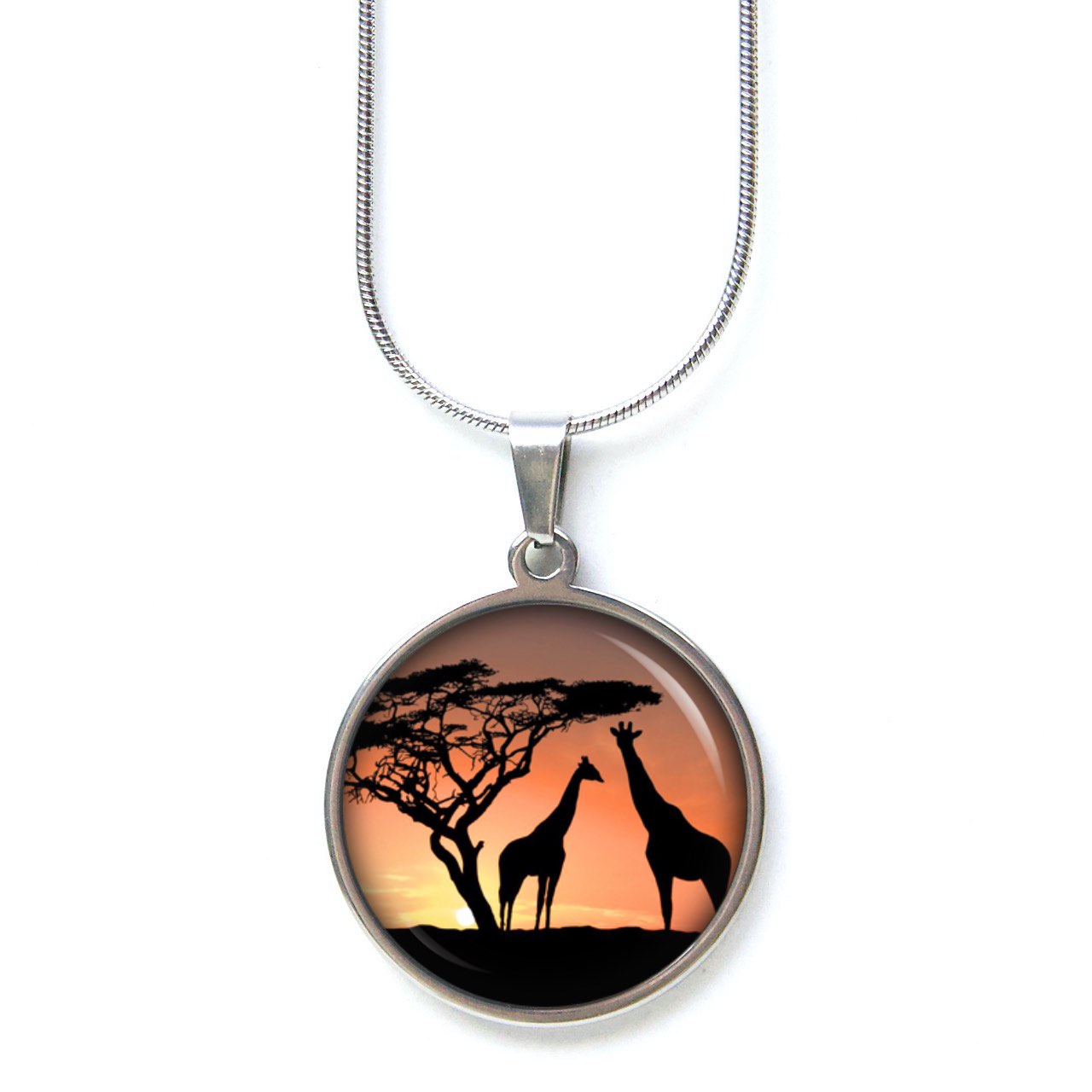 Ohrstecker, Ohrhänger, Clipse & Druckknopf – Motiv Giraffen in Afrika – Schmuck aus Edelstahl Ohrstecker, Ohrhänger, Clipse & Druckknopf – Motiv Giraffen in Afrika – Schmuck aus Edelstahl