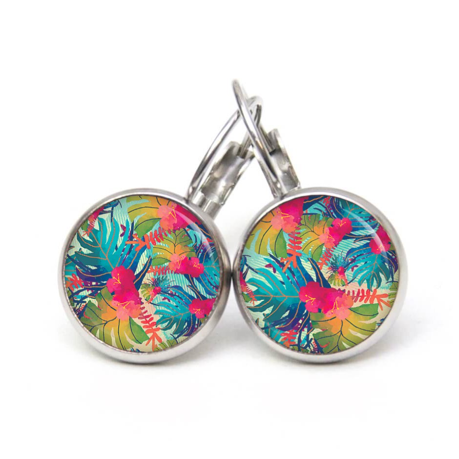 Ohrstecker, Ohrhänger, Clipse & Druckknopf – Motiv Karibik Sommer Tropen Urlaub – Schmuck aus Edelstahl Ohrstecker, Ohrhänger, Clipse & Druckknopf – Motiv Karibik Sommer Tropen Urlaub – Schmuck aus Edelstahl
