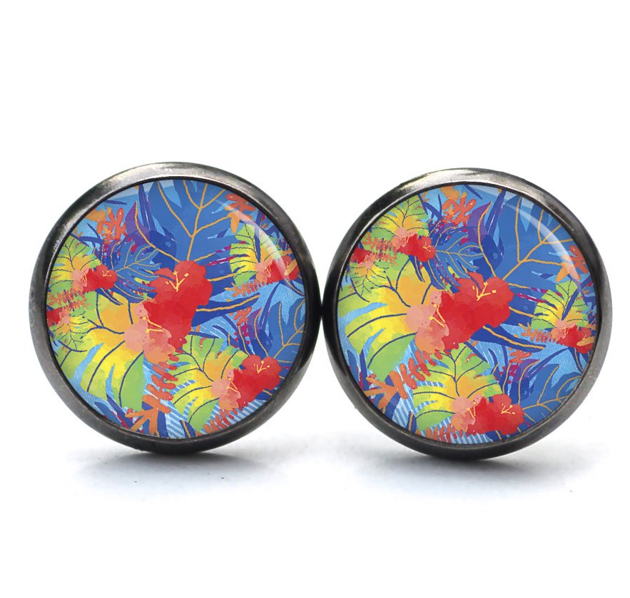 Ohrstecker, Ohrhänger, Clipse & Druckknopf – Motiv Karibik Sommer Tropen – Schmuck aus Edelstahl Ohrstecker, Ohrhänger, Clipse & Druckknopf – Motiv Karibik Sommer Tropen – Schmuck aus Edelstahl
