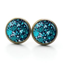 Ohrringe Blumenmeer türkis blau