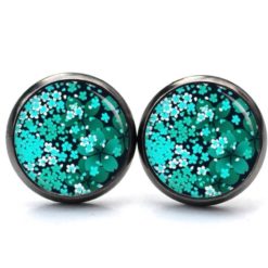 Ohrringe Blumenmeer grün türkis