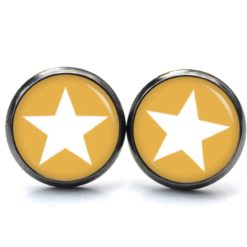 Ohrringe pastel orange weißer Stern