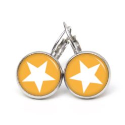 Ohrringe pastel orange weißer Stern