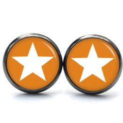 Ohrringe orange weißer Stern