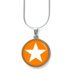 Kette orange weißer Stern
