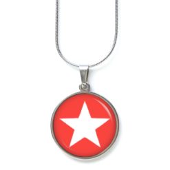 Kette hell rot weißer Stern