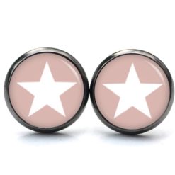 Ohrringe pastel rosa weißer Stern