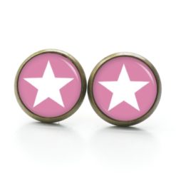 Ohrringe pink weißer Stern