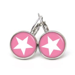 Ohrringe pink weißer Stern