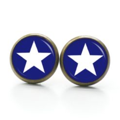 Ohrringe dunkelblau weißer Stern