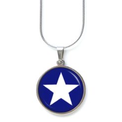Kette dunkelblau weißer Stern