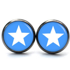 Ohrringe himmelblau weißer Stern