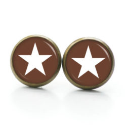 Ohrringe braun weißer Stern