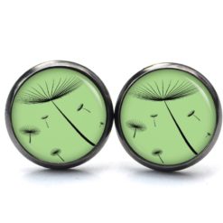 Ohrringe zarte Pusteblume grün