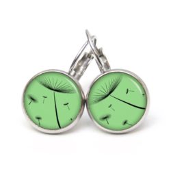 Ohrringe zarte Pusteblume grün