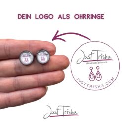 Ohrstecker / Ohrhänger mit Vereins Shop Logo personalisieren - Edelstahl