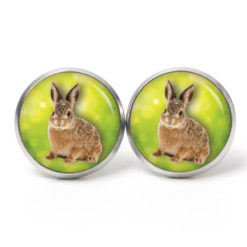 Osterhase Ohrringe aus Edelstahl – Ohrstecker, Ohrhänger, Clipse oder Druckknopf – brauner Hase Ostern