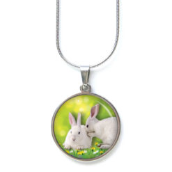 Ohrringe Osterhase Ostern zwei weiße Hase