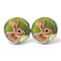 Osterhase Ohrringe aus Edelstahl – Ohrstecker, Ohrhänger, Clipse oder Druckknopf –  hellbrauner Hase Ostern