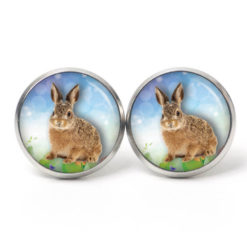 Osterhase Ohrringe aus Edelstahl – Ohrstecker, Ohrhänger, Clipse oder Druckknopf – braunes Häschen Ostern