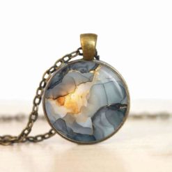 Grau Gold Schmuck Set 