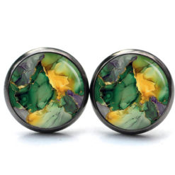 Grün Gold Marmor Schmuck Set