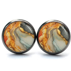 Beige Gold Marmor Schmuck Set