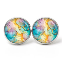 Marmor Schmuck Set Türkis Rosa