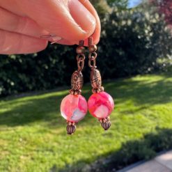 Vintage Ohrringe Kupfer Hippie Stil