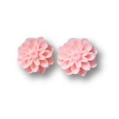 Große Chrysanthemen Ohrstecker Rosa - Handmade Edelstahl | Blumenohrringe von Just Trisha | Kleine Auflage Geschenkidee