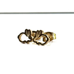 Hasen Ohrstecker in Gold