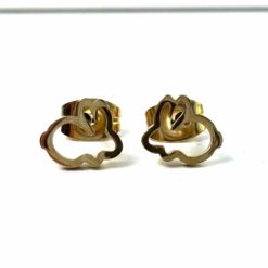 Hasen Ohrstecker in Gold