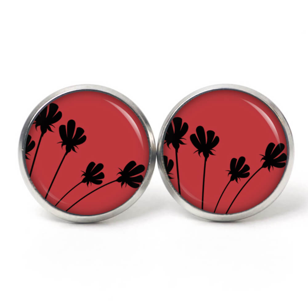 Ohrstecker, Ohrhänger, Clipse & Druckknopf – Motiv Rot Schwarze Tulpen – Schmuck aus Edelstahl (Kopie) Ohrstecker, Ohrhänger, Clipse & Druckknopf - Motiv Rot Schwarze Tulpen - Schmuck aus Edelstahl (Kopie)
