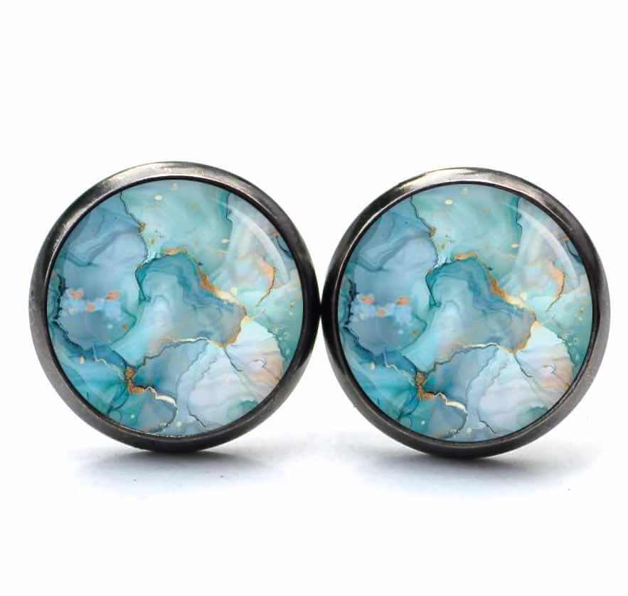 Aqua Schmuckset – Kette & Ohrringe – Marmor Optik – Abstract Boho Geschenk für Frauen (Kopie) Aqua Schmuckset - Kette & Ohrringe - Marmor Optik - Abstract Boho Geschenk für Frauen (Kopie)