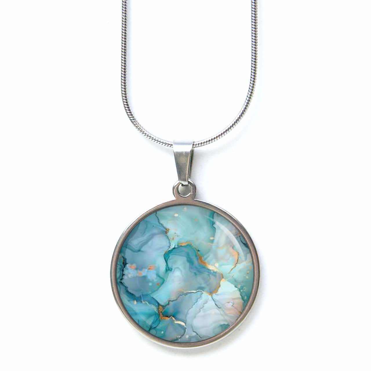 Aqua Schmuckset – Kette & Ohrringe – Marmor Optik – Abstract Boho Geschenk für Frauen (Kopie) Aqua Schmuckset - Kette & Ohrringe - Marmor Optik - Abstract Boho Geschenk für Frauen (Kopie)