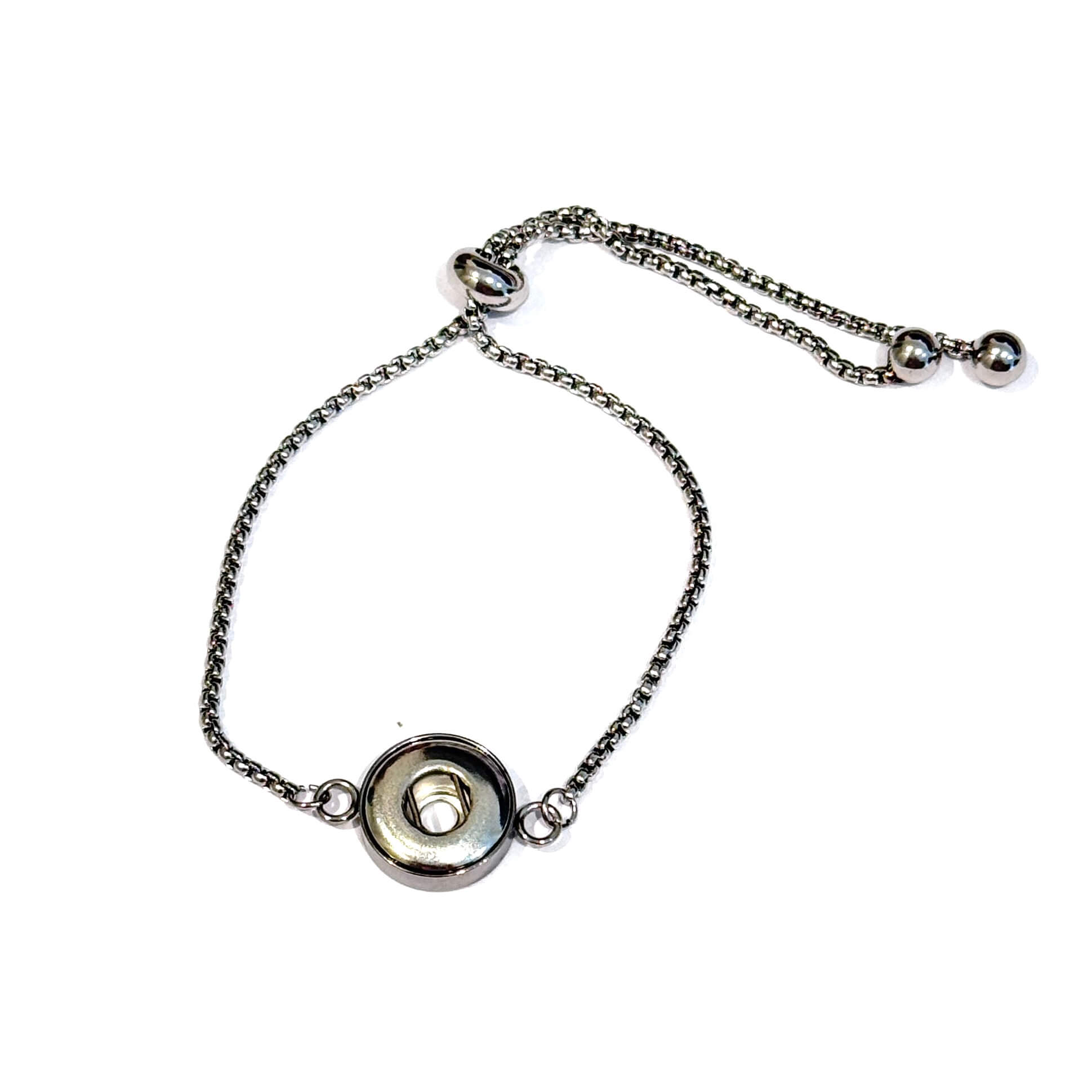 Druckknopf Armband aus Edelstahl für 10 mm Druckknöpfe Druckknopf Armband aus Edelstahl für 16 mm Druckknöpfe