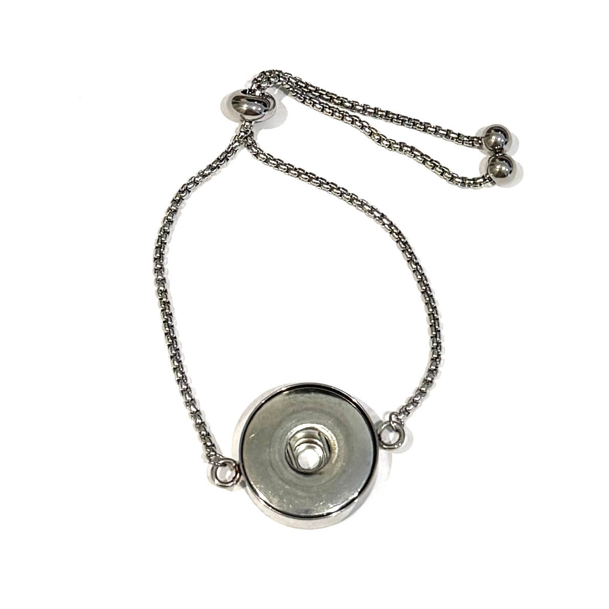 Druckknopf Armband aus Edelstahl für 16 mm Druckknöpfe Druckknopf Armband aus Edelstahl für 16 mm Druckknöpfe
