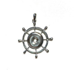 Steuerrad Druckknopf Anhänger maritim für 16mm Druckknopf