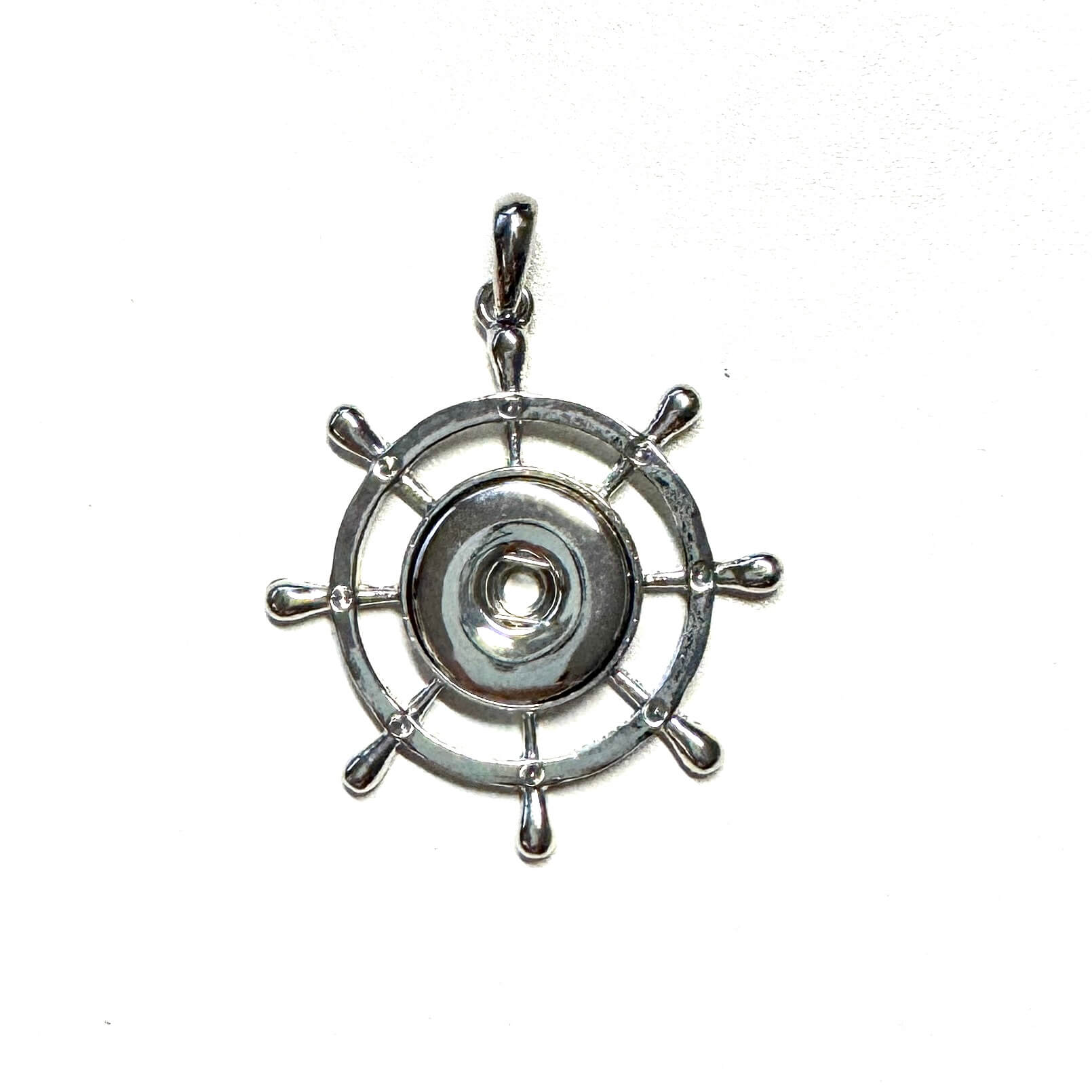 Steuerrad Druckknopf Anhänger maritim für 16mm Druckknopf Steuerrad Druckknopf Anhänger maritim für 16mm Druckknopf