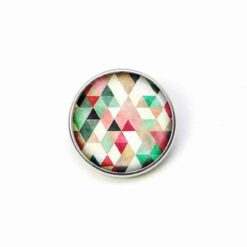 Druckknopf Chunk – Motiv Mosaik Kaleidoskop bunt rot grün – 10 & 16 mm