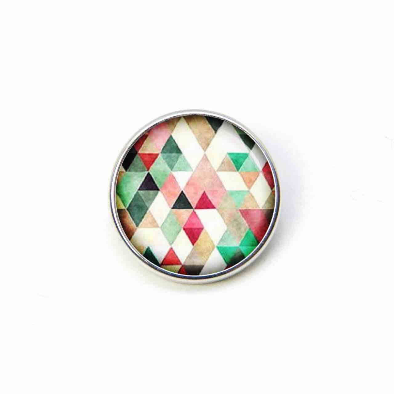 Druckknopf Chunk – Motiv Mosaik Kaleidoskop bunt rot grün – 10 & 16 mm Druckknopf Chunk – Motiv Mosaik Kaleidoskop bunt rot grün – 10 & 16 mm